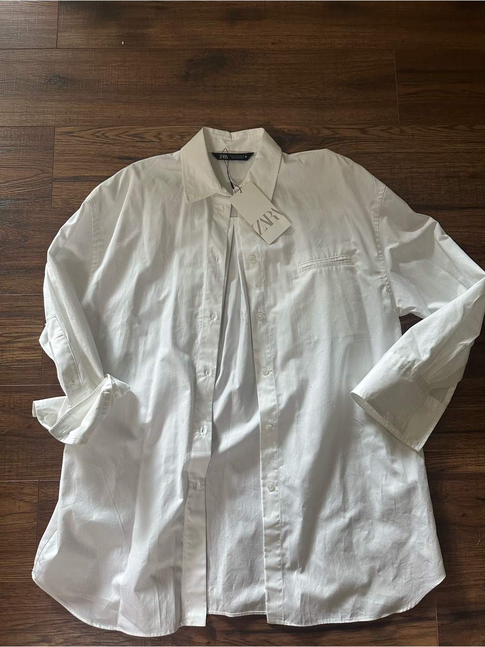 NWT Zara White Women's Button-Down Shirt